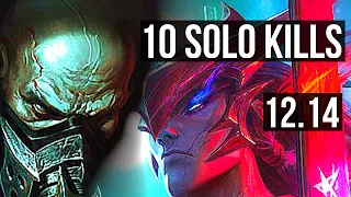 URGOT vs YONE (TOP) | 15/1/8, 10 solo kills, Legendary, 500+ games | KR Master | 12.14