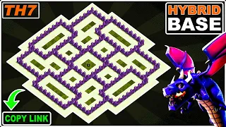 BEST! TH7 Hybrid (Trophy/Farming) Base 2023 [UPDATED] | Town hall 7 Base Copy Link - Clash of Clans