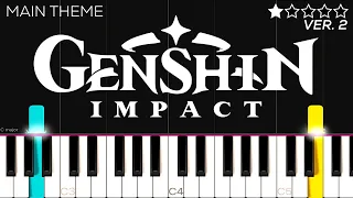 Genshin Impact Main Theme | EASY Piano Tutorial