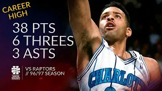 Dell Curry 38 pts 6 threes 3 asts vs Raptors 96/97 season