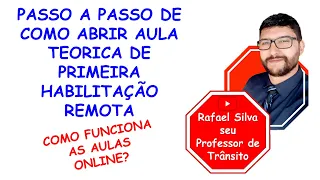 PASSO A PASSO PARA ABRIR AULA REMOTA DO CURSO TEÓRICO DE PRIMEIRA HABILITAÇÃO - PLATA.. PRO CONDUTOR