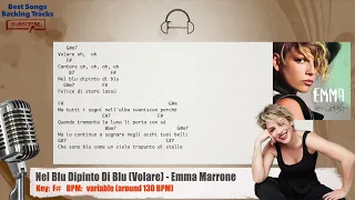 🎙 Nel Blu Dipinto Di Blu (Volare) - Emma Marrone Vocal Backing Track with chords and lyrics