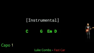 Luke Combs - Fast Car - Lyrics Chords Vocals