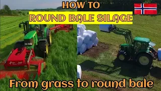 From grass to round bale - First cut Klepp på Jæren Norway 2016 #baling #farming