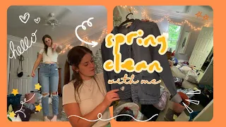 spring clean with me!! ft. organizing my room, closet, room tour, etc..!