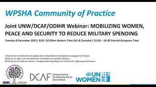 Mobilizing Women, Peace and Security to Reduce Military Spending