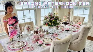 ENGLISH SPRING AFTERNOON TEA PARTY AT HOME | #decoratewithme #teaparty