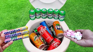 Coca Cola, Fanta, Pepsi, Fruko, Yedigün, Mtn Dew, Schweppes, Sprite VS Mentos in the toilet