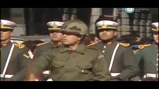 Desfile de Gendarmería Nacional el 9 de julio de 1989 en Plaza de Mayo.