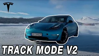 How does Tesla Trackmode perform in the snow?