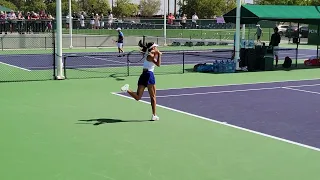 Emma Raducanu practice at Indian Wells 2022.