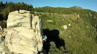 Rim Of The World -  Aerial Footage - Rock Climber