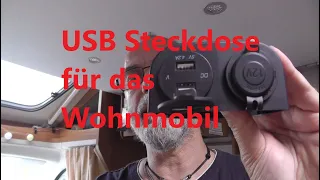 Aufbau USB Steckdose ins Wohnmobil einbauen