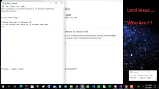 How to disable and enable firewall windows defender in windows 10