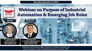Webinar on Purpose of Industrial Automation & Emerging Job Roles - September 14, 2023