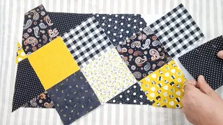 New great sewing idea from leftover fabric. Patchwork for beginners. diy bag