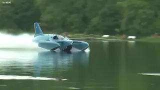 Bluebird K7 Speeding Across Loch Fad