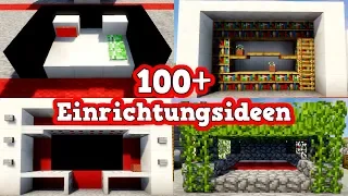 100 Einrichtungsideen in Minecraft | Minecraft Einrichtungstipps | Mineraft Einrichtung Tutorial