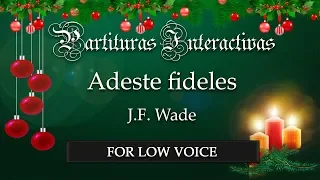 Adeste Fideles (O come, all ye faithful) KARAOKE FOR LOW VOICE - Wade - Key: F Major