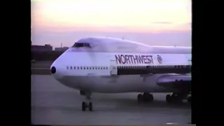Inside the Minneapolis Airport on October 31st, 1989 at the Northwest Airlines Gate