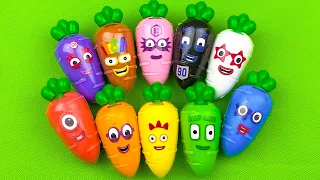 Numberblocks ! Looking For Clay With Carrot Coloring ! Satisfying Video ASMR