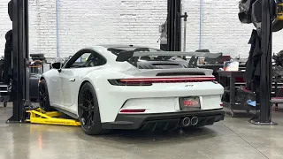 Porsche 992 GT3 Akrapovic Titanium Evolution Headers and Slip-On Race Line Exhaust