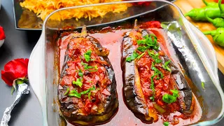 MUST TRY VEGAN EGGPLANT RECIPE || TURKISH STUFFED EGGPLANT || Imam Bayildi Recipe