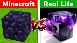 MINECRAFT OBSIDIAN IN REAL LIFE! Minecraft vs Real Life animation