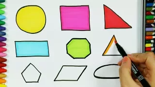 Как рисовать фигуры 🔸| Цвета для детей | Как окрасить | Рисование для детей | Узнать цвета