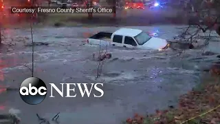 Storm system moves east after inundating California