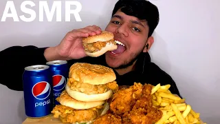 DIXY CHICKEN BURGERS & SIZZLER WINGS MUKBANG ASMR UK ¦ *REAL EATING SOUNDS*