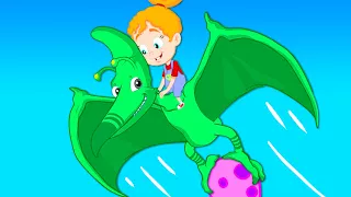Groovy The Martian - Groovy transforms into a dinosaur to save a dino egg in danger & Nursery Rhyme