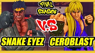 SFV CE 🔥 Snake Eyes (Kage) vs Ceroblast (Ken) 🔥 Ranked Set 🔥 Street Fighter 5