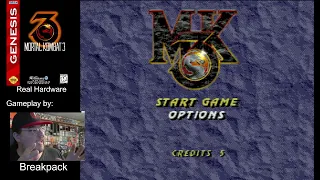 Mortal Kombat 3 for Sega Genesis (Real hardware) Cyrax gameplay