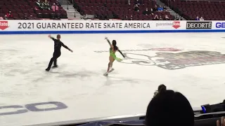 Madison Chock and Evan Bates 2021 Skate America Practice Ice