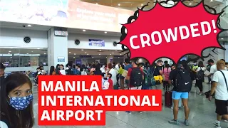 Crowded MANILA International Airport - NAIA Terminal 3 Walking Tour 2022