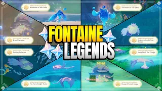 All 8 Fontaine Local Legend Locations | 8 Achievemetns | World Quests & Puzzles |【Genshin Impact】