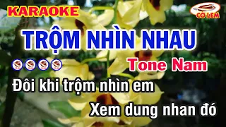 Trộm Nhìn Nhau Karaoke | Tone Nam | Dễ Hát | Nhạc Sống Kiều Nương 2022