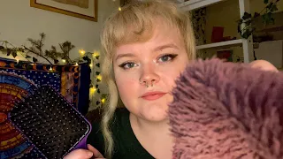 ASMR taking care of you after a party | skincare & hair layered triggers