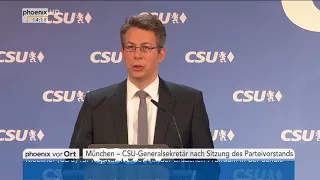 Pressekonferenz mit Markus Blume nach der Sitzung des CSU-Parteivorstandes am 09.04.18