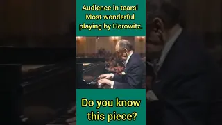 Audience is tears! Most wonderful piano playing by Horowitz.