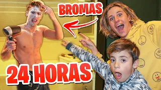 24 HOURS OF PRANKS WITH MY FRIENDS !!