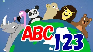 Learn Animals With Animals!｜ABCs & 123s For Kids｜Home Learning｜Early Education｜Toddler Fun Learning