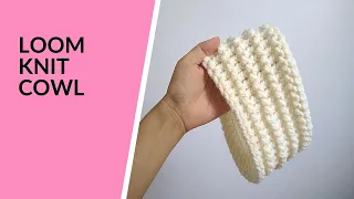 Loom Knit Purl Ridge Stitch Cowl | Loom Knitting | Round Loom