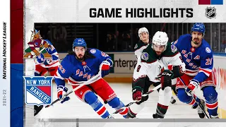 Coyotes @ Rangers 1/22/22 | NHL Highlights