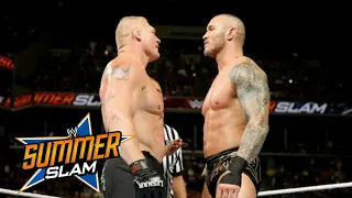 Brock Lesnar  VS Randy Orton - Summerslam 2016 [ Randy almost killed by Brock ]