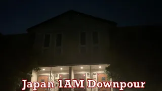 Japan 1am Rain Walk 2020.09.12 ASMR Storm Ambient Sound Sleep Meditate Relax Study Tokyo Suburb