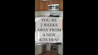 Kitchen Transformation! #refinishing #cabinet #remodel #shorts  #kitchen #fyp #remodel #home