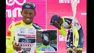 Blessé à un œil par le bouchon d'une bouteille de Prosecco, Girmay se retire du Tour d'Italie 2022 😨