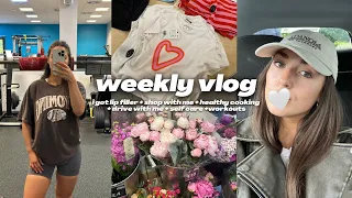 WEEKLY VLOG: i got lip filler + shop with me + healthy cooking + drive with me + self care +workouts